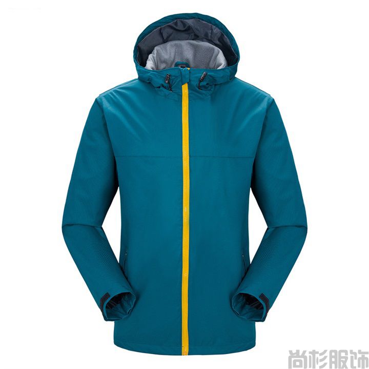 時尚單層沖鋒衣簡約設計--男大紅(圖7)